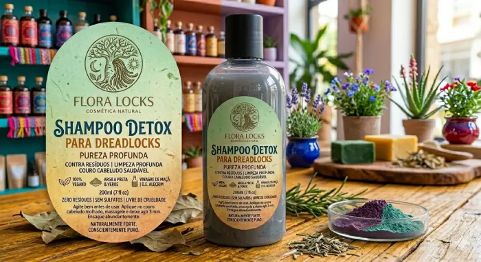 Shampoo Detox de Argila Preta e Vinagre de Maçã