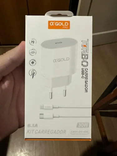 Carregador + Cabo Turbo Tipo Usb-c 30w P/ iPhone XS Ao 14 - Lacrado