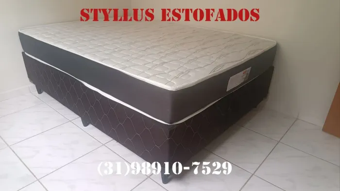 Cama box casal com colchão de molas ensacadas
