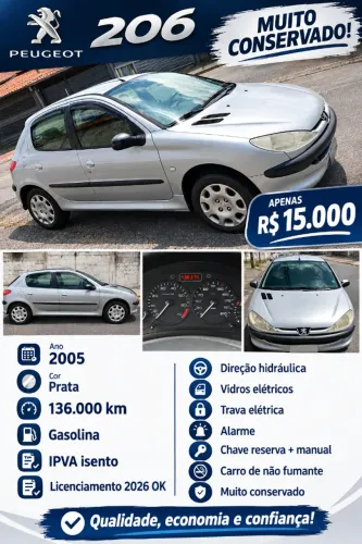 Peugeot 206 Presence 1.4/ 1.4 Flex 8V 5P 2005