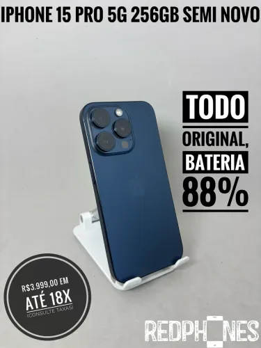 Loja física. Aceitamos trocas em iPhone's ou Android. iPhone 15 Pro 256GB