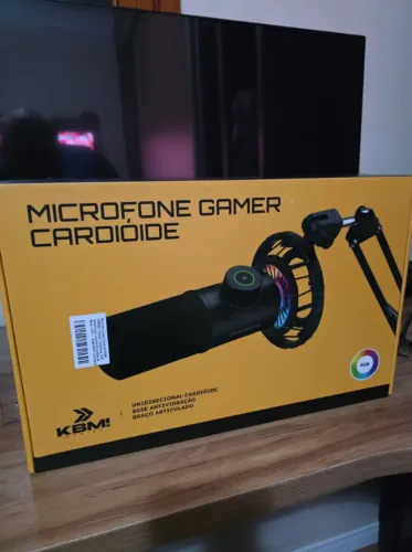 Microfone Gamer Cardióide KBM! Gaming RGB KGMF300PT  com Braço Articulado - LACRADO 