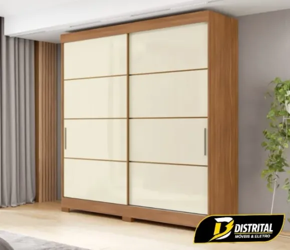 Guarda Roupa 2 Portas 2 Gavetas Casa Blanca Pronta Entrega