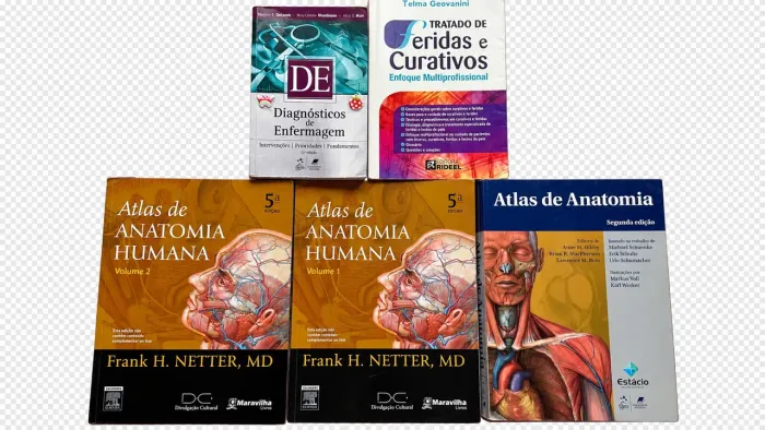KIT DE LIVROS DE ANATOMIA E ENFERMAGEM - Valor do kit completo: R$ 500,00