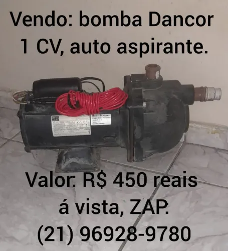 Vende-se uma bomba Dancor, 1 CV, auto aspirante.