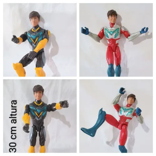 Lote com dois bonecos Maxsteel dos anos de 2012 e 2014