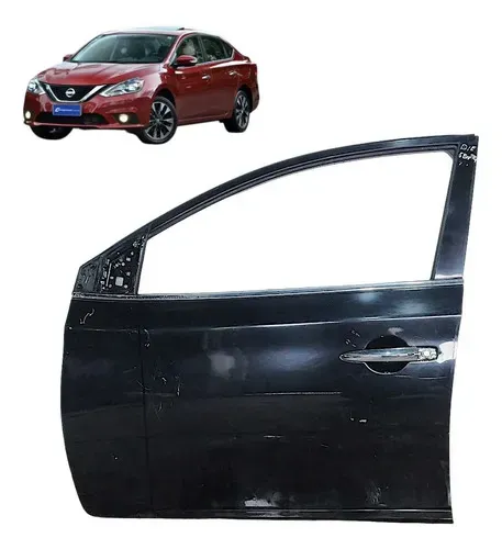 Porta Nissan Sentra 2017 A 2019 Dianteira Esquerda Dianteira Equerdo Preto