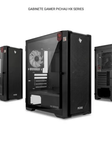 Gabinete Gamer Pichau HX550 B - Com Fans