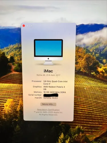 iMac 21.5インチ Retina 4K 2017 16GB 1TB iMac (Retina 4K, 21,5 polegadas, 2017) - Especificações técnicas