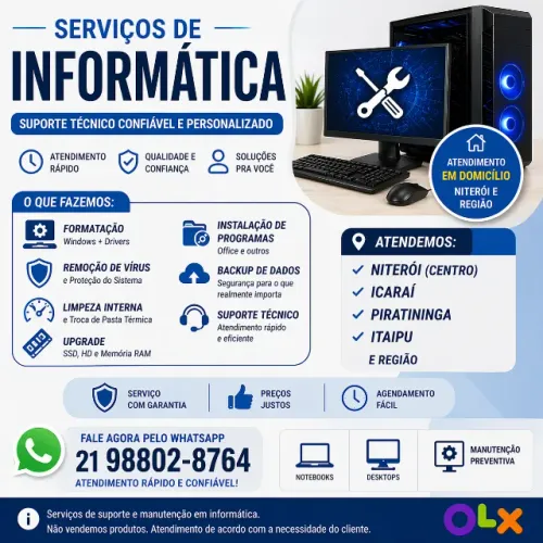 Suporte Técnico em Informática | Formatação, Vírus e Upgrade