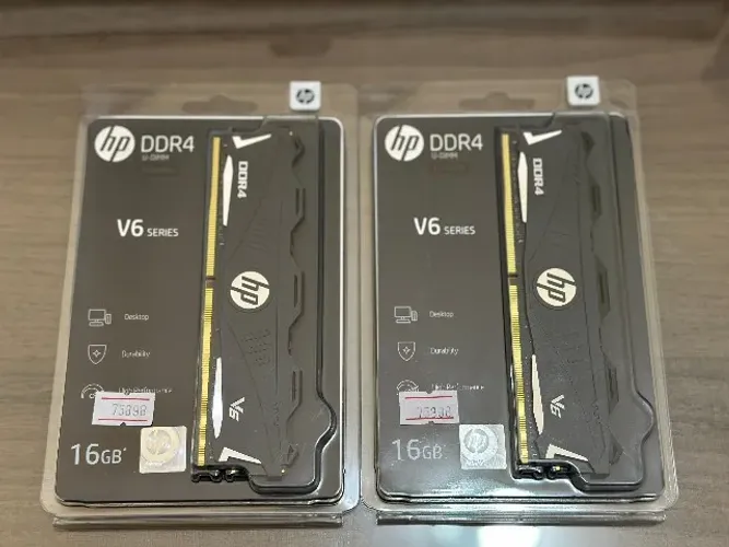 Kit Memória RAM HP V6 DDR4 32GB (2x16GB) 3200MHz CL16 - Seminova