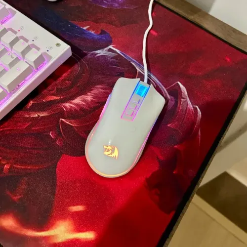 MOUSE GAMER REDRAGON COBRA M711W - Chroma RGB | 10.000 DPI | 7 Botões | Lunar White
