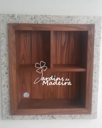Nicho para churrasqueira imbuia fundo pinus ou mdf.