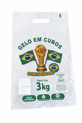 Embalagem para gelo copa 3kg