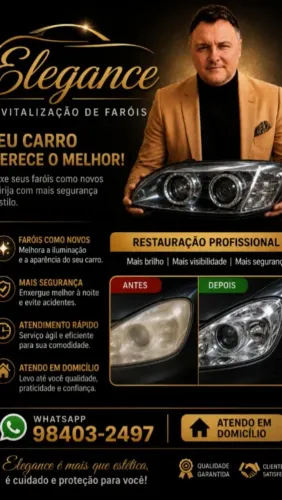 Restauração de faróis, capas de volante