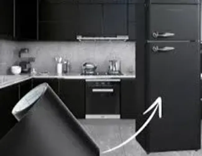 Adesivo Preto Envelopar Geladeira Móveis 9m