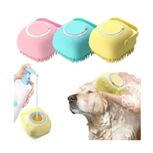 ESPONJA DE SILICONE PARA BANHO COM DISPENSER