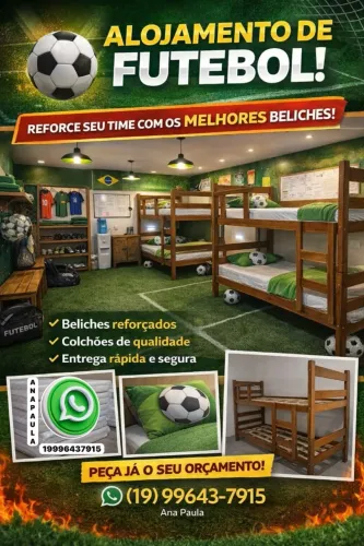 ? Beliches reforçados em madeira ? Colchões de qualidade