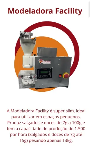 Máquina modeladora de doces e salgados