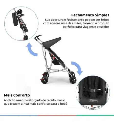 carrinho de bebê desmontável modelo guarda-chuva