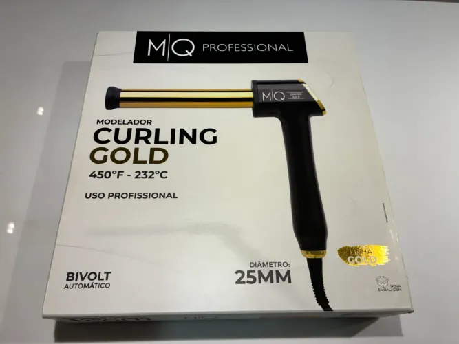 Modelador De Cachos Mq Professional Curling Gold 25mm Cor Preto