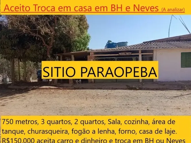 *Leia o Anúncio*Casa estilo sítio em Paraopeba, com todos os móveis (aceita troca em Neves