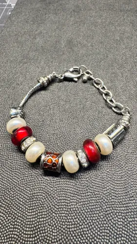 pulseira bella perlina berloques prateada - Estilo Pandora