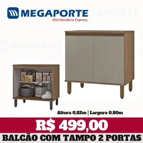 Balcão de Cozinha Multiuso 2 Portas (Novo) Entrega Grátis!