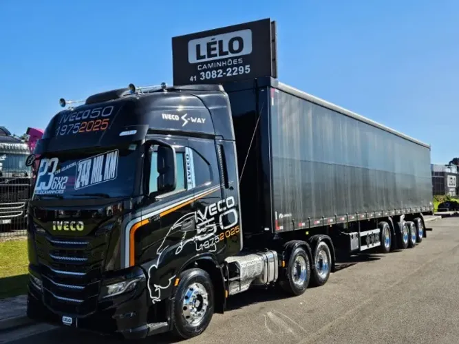 Iveco S-way 480 6x2 Ano 23 Baixo km + 4 Eixo Sider Librelato 0KM 30 pallet com pneus