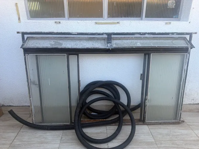 Janela de ferro para sítio chácara
