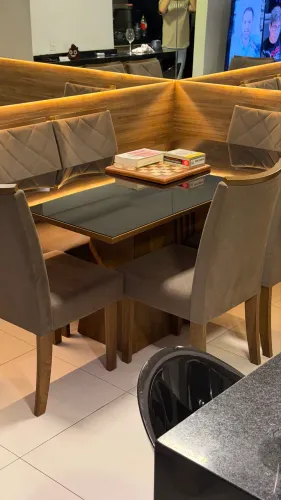 Mesa 6 lugares preta