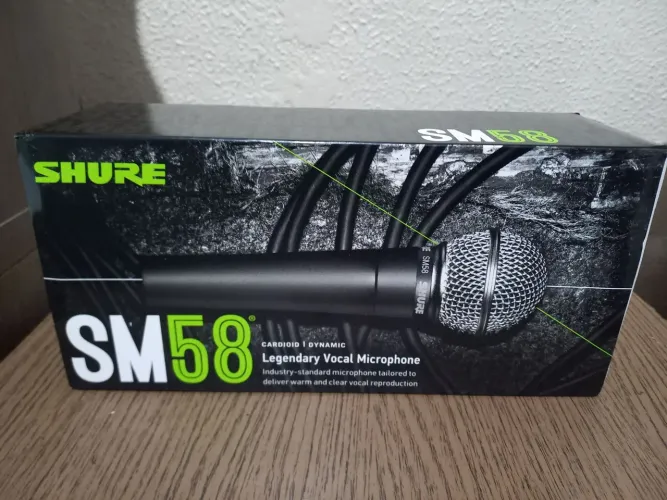 Microfone novo shure sm 58