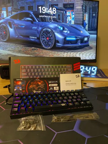 Teclado gamer Red dragon K630 Rgb - brown