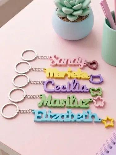 Chaveiro com nome personalizável 