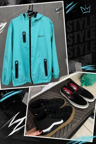 Jaqueta texx, sk8 pro, slip on vans pro