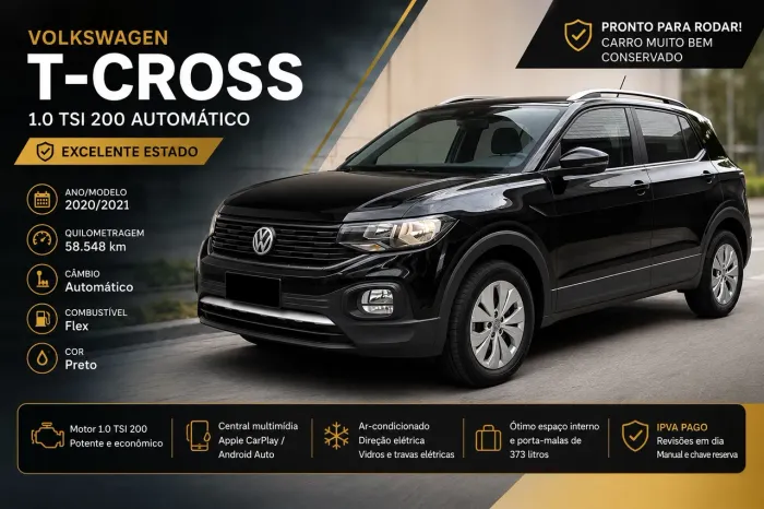 Volkswagen T-Cross Sense 1.0 TSI Flex 5P Aut. 2023