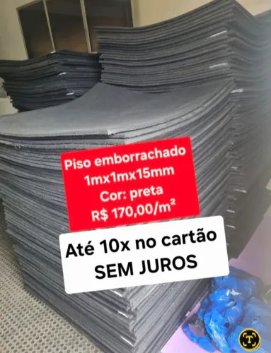 Piso emborrachado cross para academia