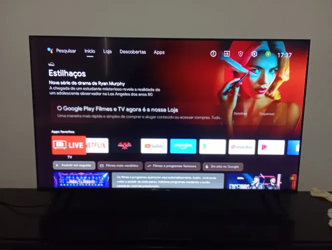 Tv nova 43 polegadas 4 mês de uso
