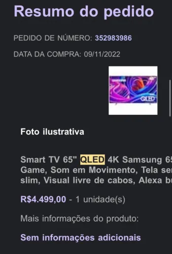 Samsung QLED 4k UHD 65 polegadas usada