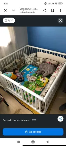 Cercadinho de PVC Chiqueirinho para crianças e pets