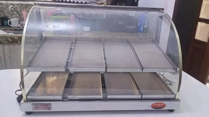 Estufa Vitrine Curva Dupla Para Salgado 8 Bandejas W8bd Titã 220v