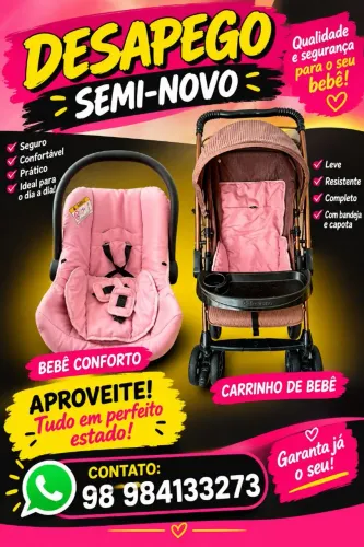 Carrinho de BB e bb confort seminovos