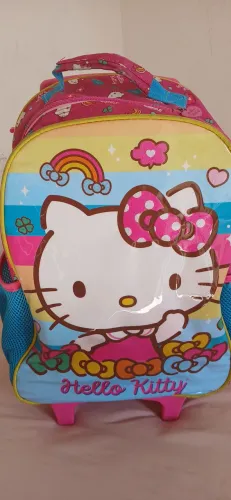 Mochila com Rodinhas Hello kity Original