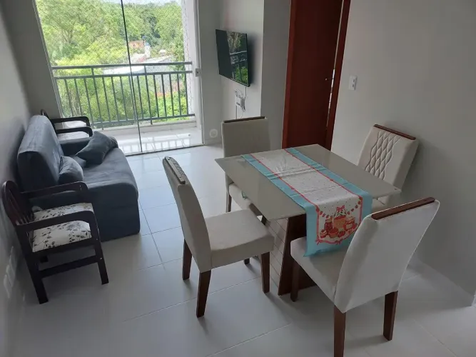 ALUGO APARTAMENTO MOBILIADO BOSQUE LAUSANNE 2/4 SENDO 1 SUÍTE 55m² 5° ANDAR - GUANABARA