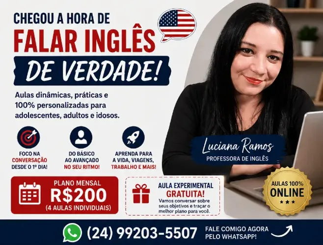 Aulas/Curso Individual de Inglês Online