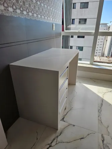 Mesa para Escritório/Home Office Branca 120x55 cm | 4 Gavetas | Ótimo Estado