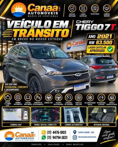 Chery Tiggo 7 T 1.5 16V Turbo Flex Aut. 2021