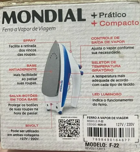 Ferro portátil para viagens