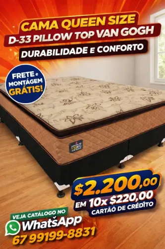 Cama Queen Size pillow Top oferta hoje entrego