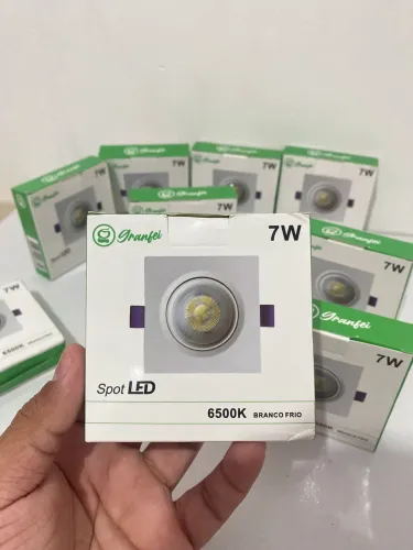 Kit 9 UNID Led Spot Redondo Embutido Branco frio 6500k 